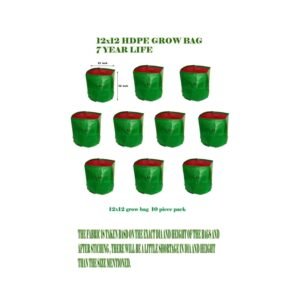 12x12 HDPE Grow Bag – Pack of 10 Durable Planters