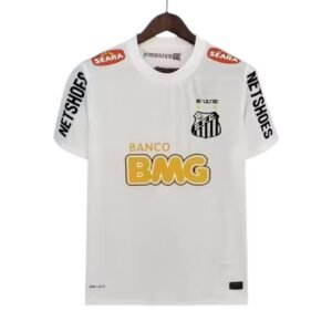 Neymar Jr Santos White Retro Jersey – Polycotton, Unisex Fit