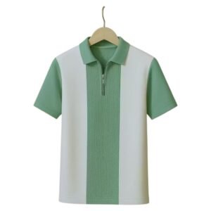 Men’s Striped Half Sleeves Polo Neck T-Shirt