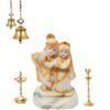 Radha Krishna Marble Dust Idol – Polyresin Showpiece by Cugona