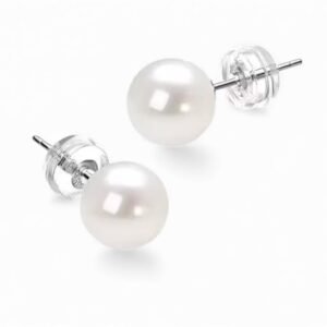 925 Pure Silver Pearl Stud Earrings