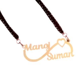 Customised Name Mangalsutra with Keychain – 24K Gold Plated