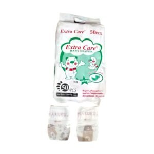 Extra Care Baby Diaper Pants Newborn Size NB – Pack of 50, Soft & Leak-Proof