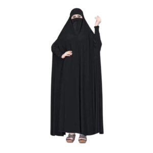 Jilbab Abaya Khimar Long Hijab with Niqab Face Cover – Rayon Slub