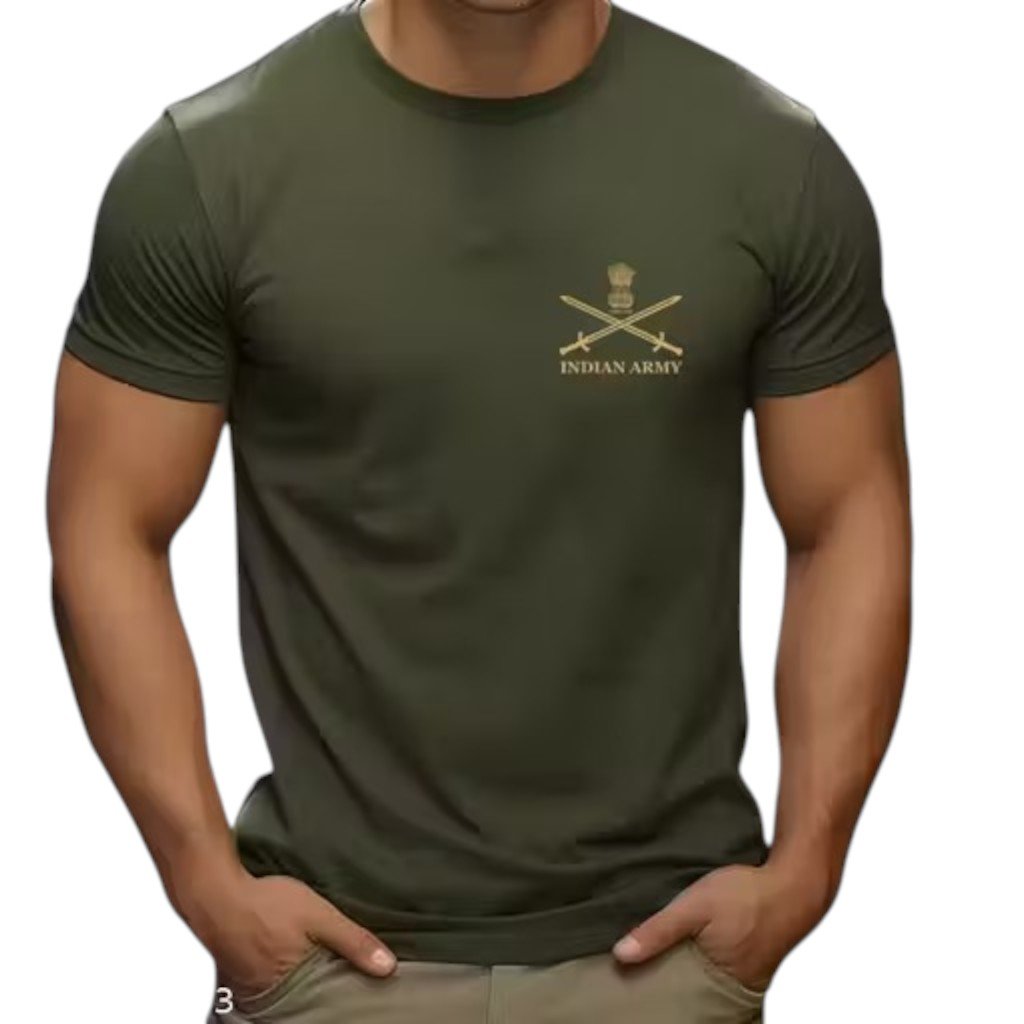 Indian Army Graphic Cotton Army T Shirt – Regular Fit Tee