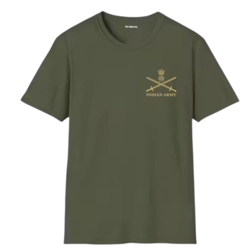Indian Army Graphic Cotton Army T Shirt – Regular Fit Tee - Image 4