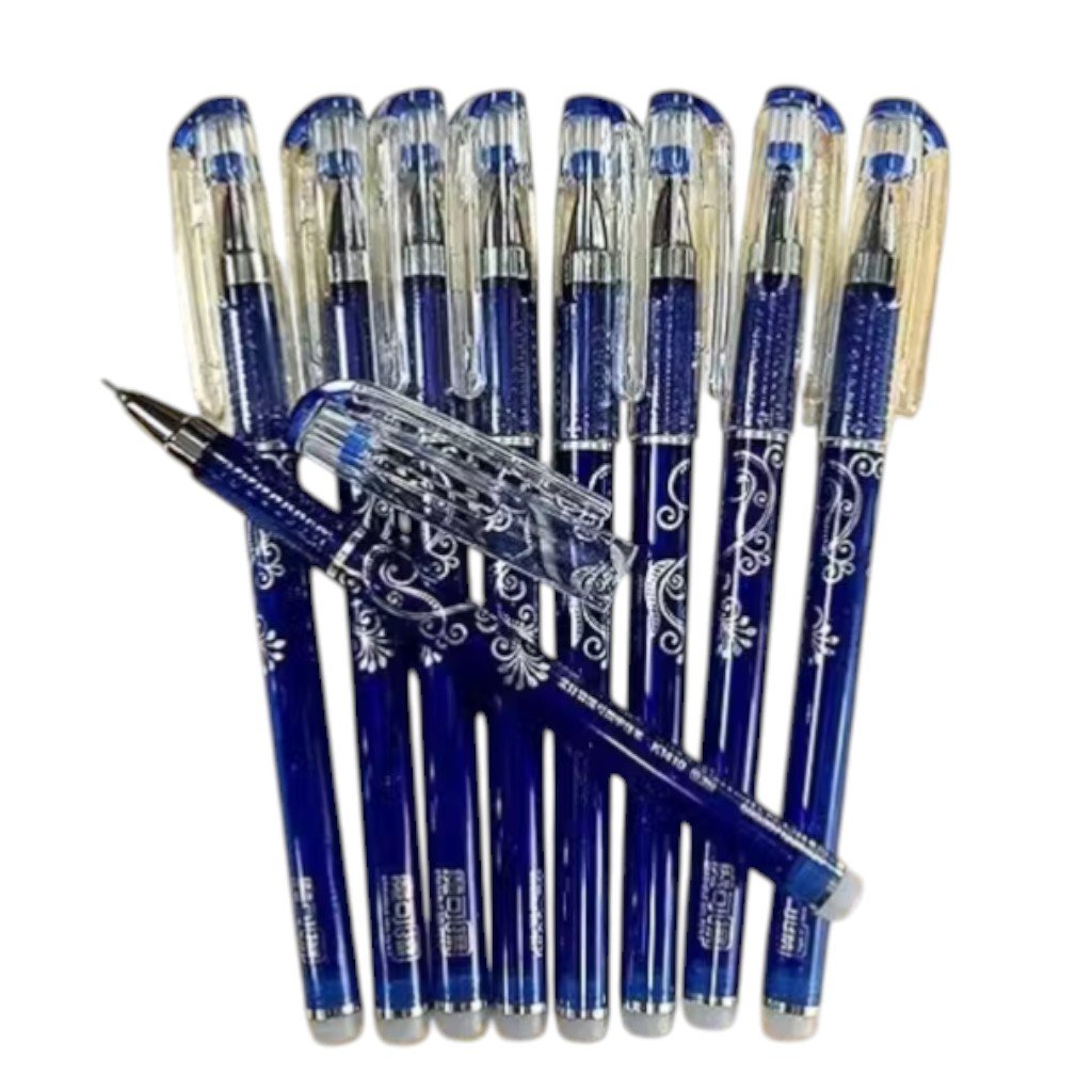 Erasable Blue Pens 6 Pack Fine Tip 0.3mm Smooth Writing Gel Ink Set