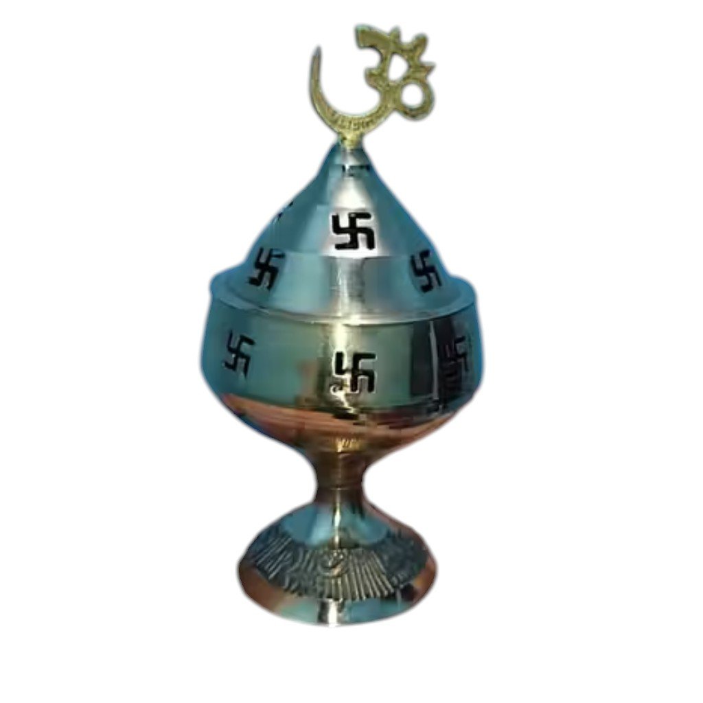 Stylish Brass Akhand Jyoti Diya – Elegant Traditional Oil Lamp - Image 2