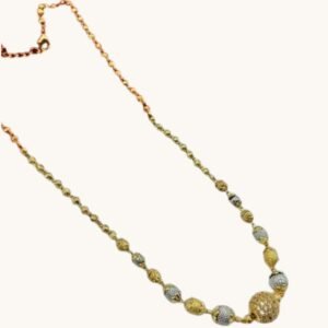 Gold Plated American Diamond Chain Necklace for Women