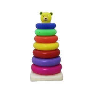 Colourful Circle Stacking Toy Pyramid – 7 Ring Kids Learning Toy