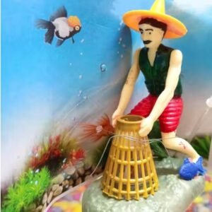 Fish Tank Toys Fisherman Bubble Aquarium Decoration