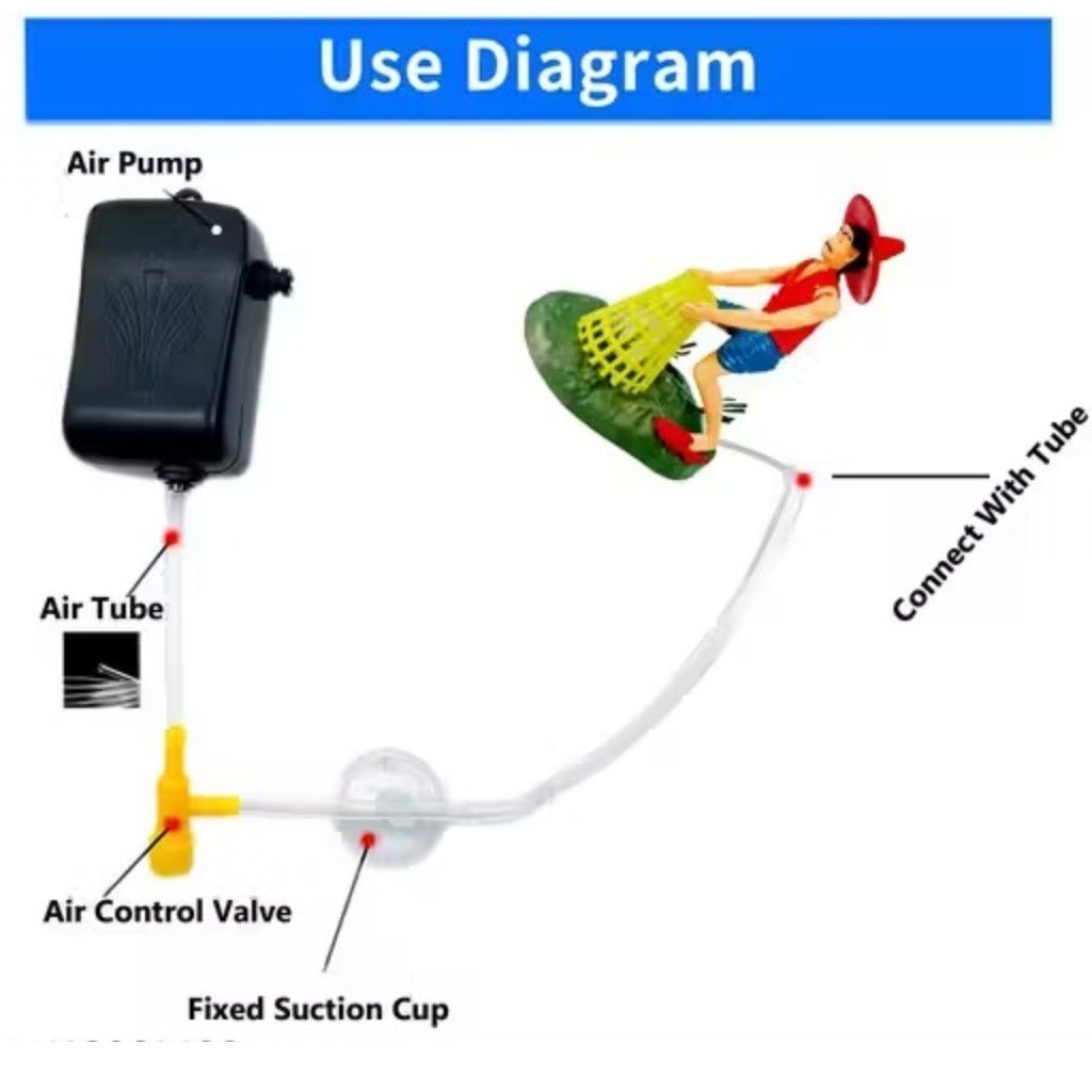 Fish Tank Toys Fisherman Bubble Aquarium Decoration - Image 3