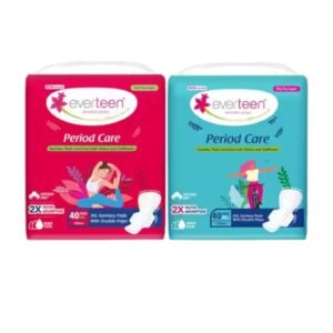 Everteen XXL Sanitary Pads 80 Pack – Neem & Safflower, 320mm