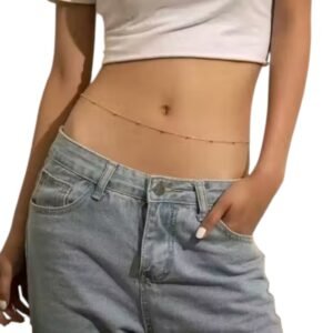 Gold waist chain for women with adjustable fit