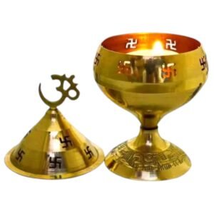 Stylish Brass Akhand Jyoti Diya – Elegant Traditional Oil Lamp