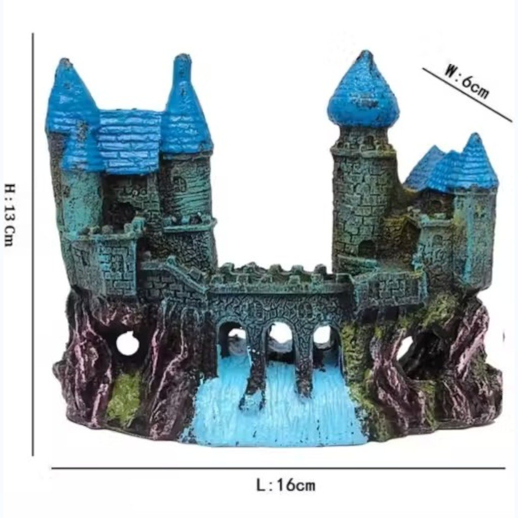 Mistletoe Aquarium Castle Ornament Resin Fish Tank Decoration - Image 2