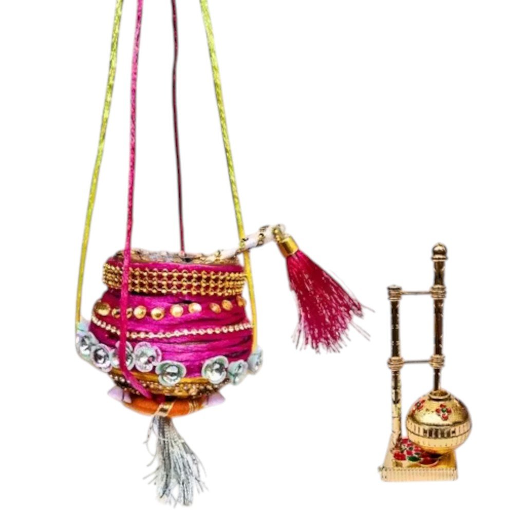 Laddu Gopal Dahi Handi & Bilona Set for Janmashtami Décor