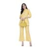 coat set for women cotton coordinated outfit with three quarter sleeves