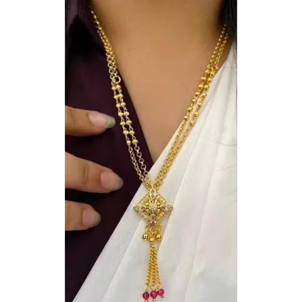 Gold Chain for Women – Gold Plated CZ Choker Necklace - Image 2
