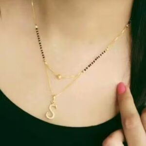 Twinkling Unique Gold-Plated Mangalsutra Necklace