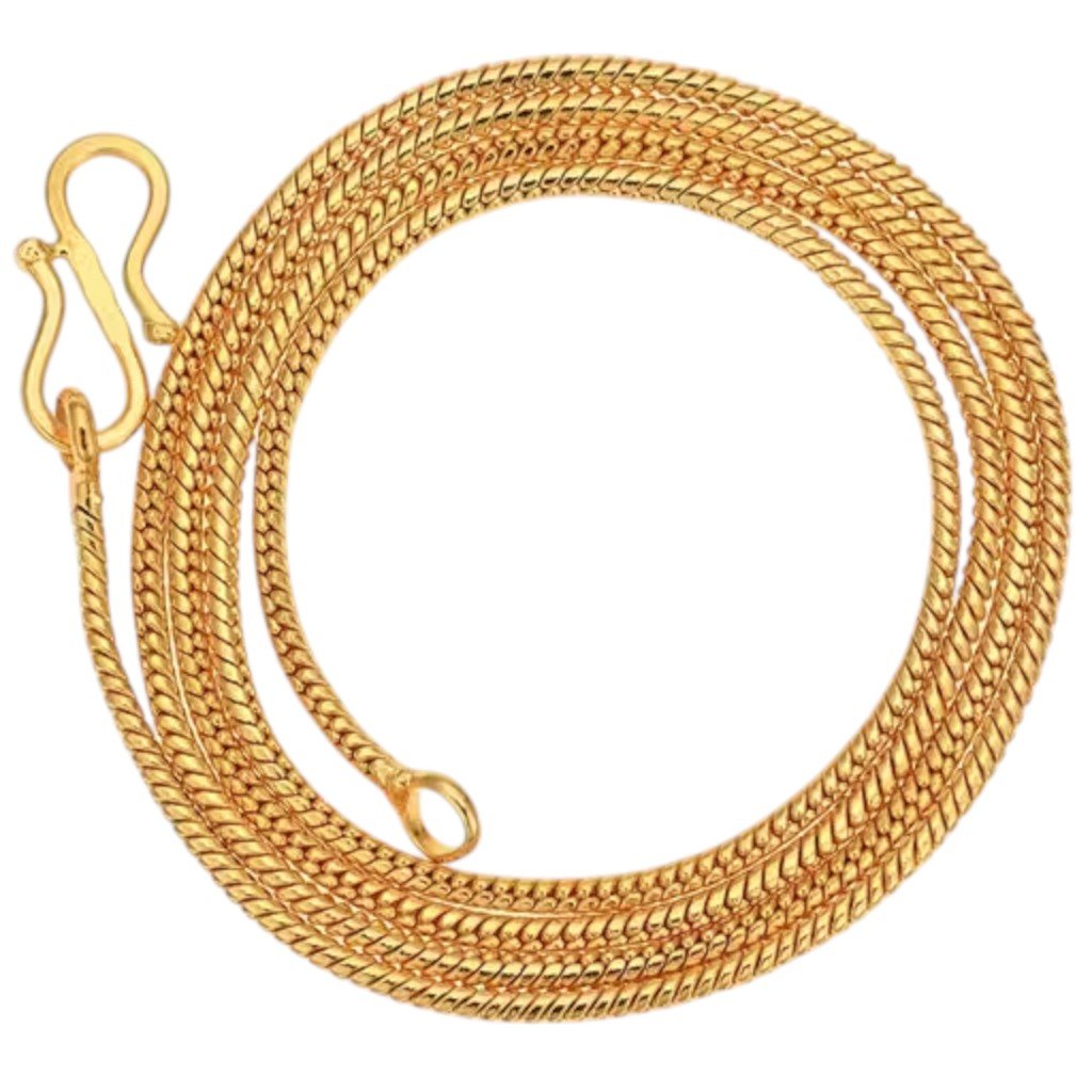 AanyaCentric Combo Pack of 3 Gold Plated Necklace Chains for Men & Women – 22 Inch Brass Fashion Chains - Image 3