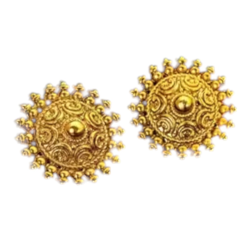 Traditional Trend 1gm Gold Plated Stud Earrings Pack of 4 Pairs - Image 2